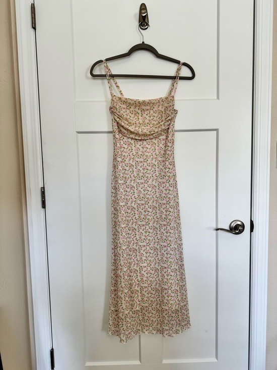 See You Monday Dresses & Skirts - NWT See You Monday Pink Floral Spaghetti Strap Maxi Dress Size M